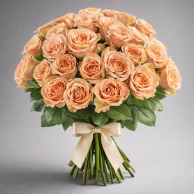 Букет кремовых роз "Капучино"